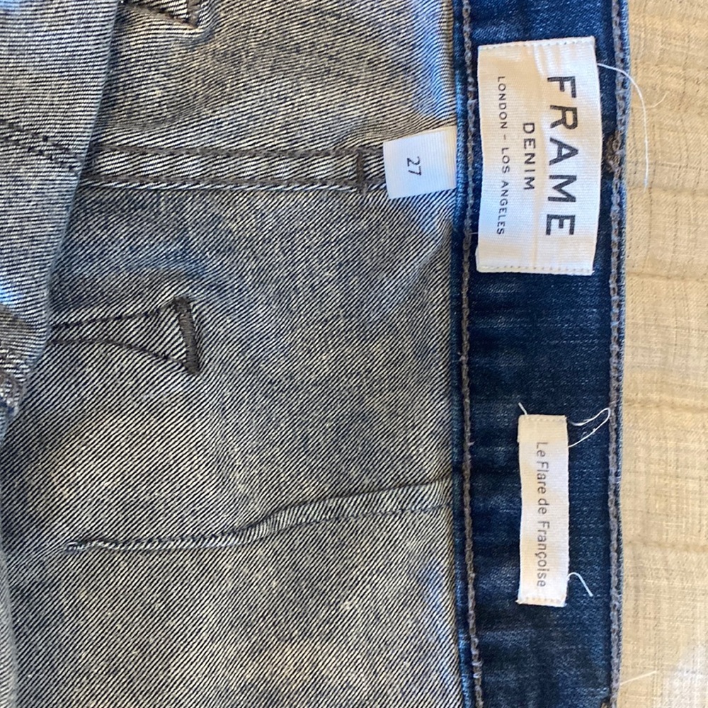 Frame blue jeans with flare